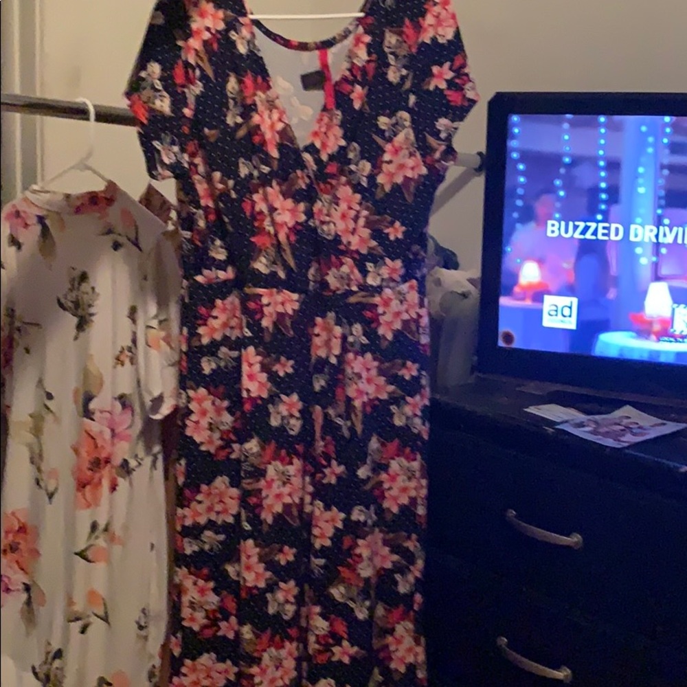 A one piece flowery fit